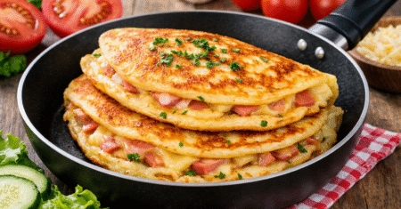 Panqueca salgada fácil na frigideira